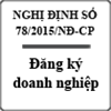 Nghị định 78/2015/NĐ-CP về đăng ký doanh nghiệp