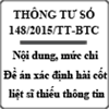 Thông tư về nội dung, mức chi xác định hài cốt liệt sĩ còn thiếu thông tin số 148/2015/TT-BTC