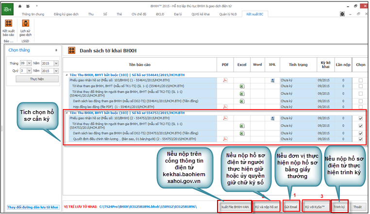 Cách ký nộp hồ sơ cho cơ quan BHXH