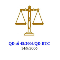 Quyết định 48/2006/QĐ-BTC Chế độ Kế toán Doanh nghiệp nhỏ và vừa