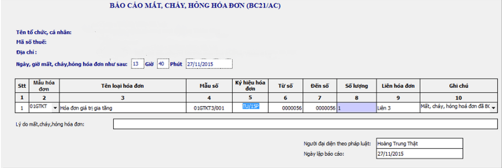 Cách xử lý mất hóa đơn GTGT đầu ra: Liên 1 hoặc Liên 3