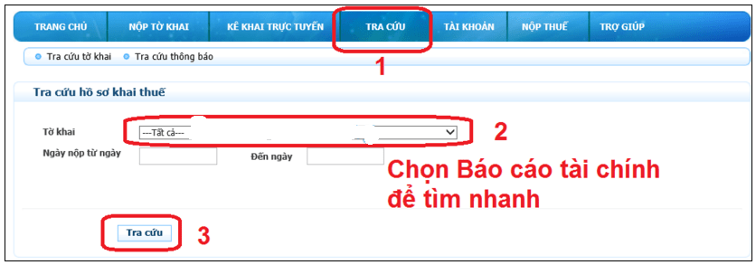 Hướng dẫn nộp thuyết minh báo cáo tài chính qua mạng