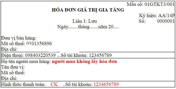 Hướng dẫn cách viết hoá đơn bán hàng qua điện thoại