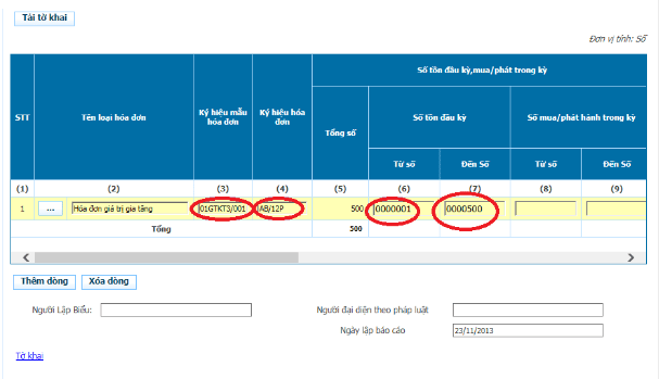 Mẫu Báo cáo tình hình sử dụng hóa đơn mới nhất năm 2016