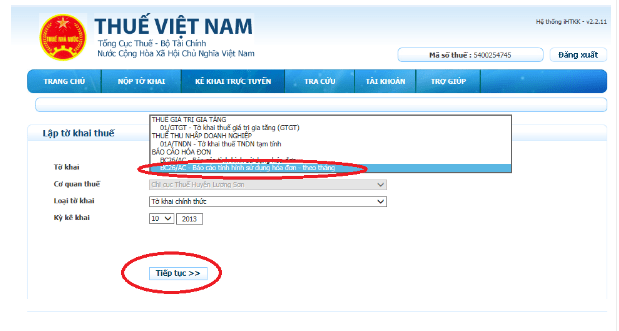 Hướng dẫn nộp tờ khai thuế qua mạng theo định dạng XML