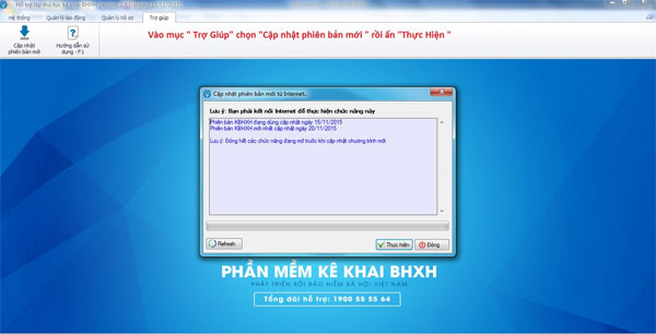 Cập nhật phần mềm KBHXH 