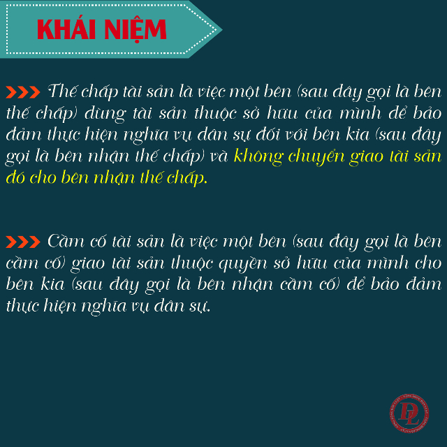 Thế chấp và cầm cố giống và khác nhau như thế nào?