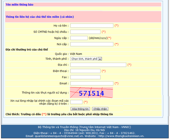Hướng dẫn khai báo tên miền quốc tế