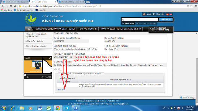 Tra cứu ngành nghề doanh nghiệp 