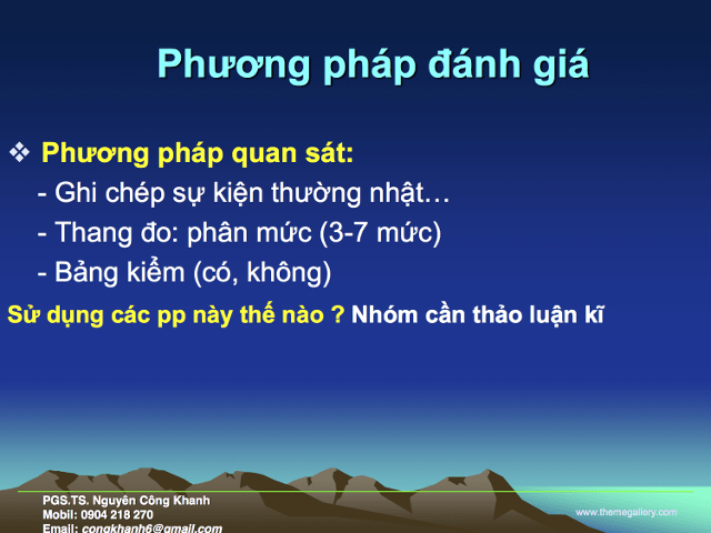 Phương pháp đánh giá HS