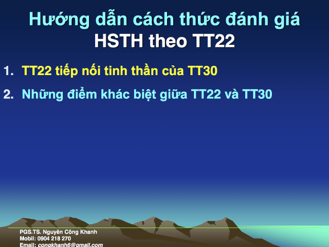 Hướng dẫn cách thức đánh giá