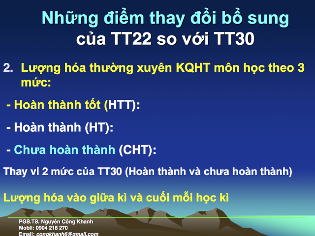Những điểm mới của Thông tư 22 so với Thông tư 30