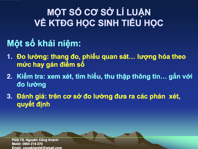Một số cơ sở lí luận về KTĐG học sinh tiểu học
