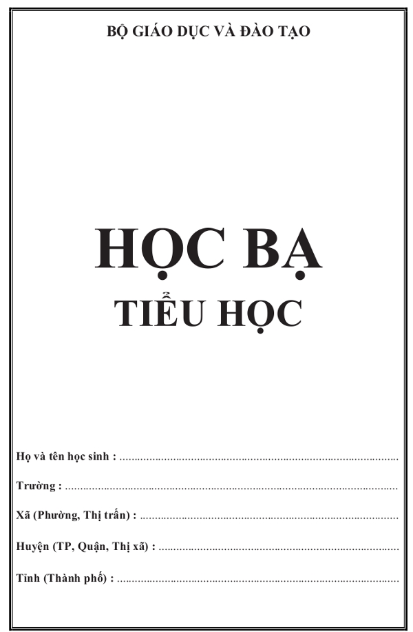 Hướng dẫn ghi học bạ theo Thông tư 22/2016/TT-BGDĐT