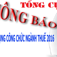 Tổng cục Thuế thông báo tuyển dụng công chức năm 2016