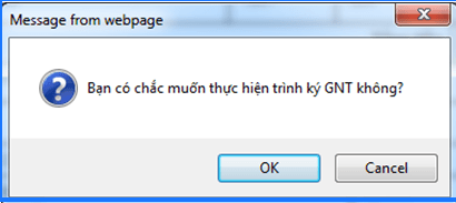 Hệ thống hiển thị thông báo xác nhận trình ký Hệ thống hiển thị thông báo xác nhận trình ký