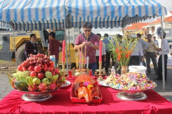 Sắm lễ vật cho lễ động thổ