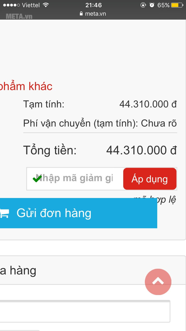 Hướng dẫn đặt mua hàng META tiện lợi trên điện thoại thông minh