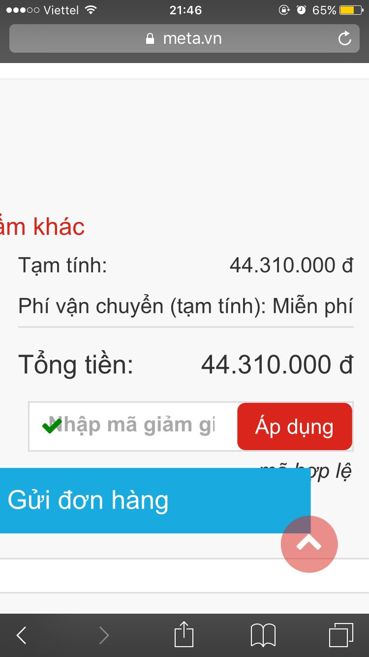 Hướng dẫn đặt mua hàng META tiện lợi trên điện thoại thông minh