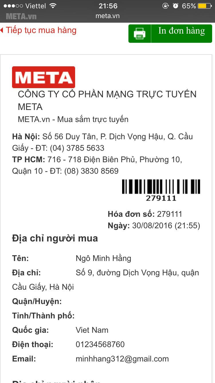 Hướng dẫn đặt mua hàng META tiện lợi trên điện thoại thông minh