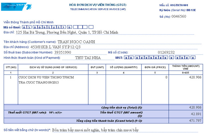 Hướng dẫn tra cứu và in hóa đơn điện tử VNPT