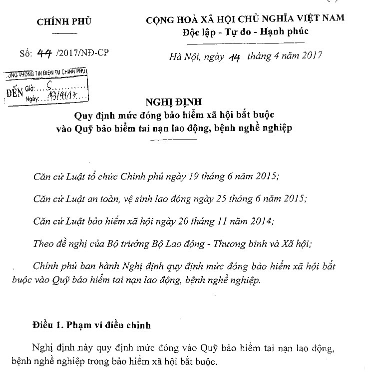 Giảm mức đóng BHXH bắt buộc với người sử dụng lao động kể từ ngày 01/06/2017