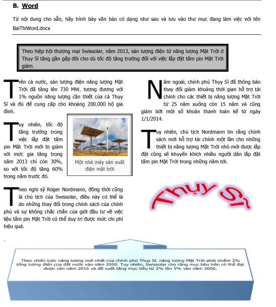 Đề thi ứng dụng công nghệ thông tin cơ bản Đề thi ứng dụng công nghệ thông tin cơ bản - đề 2
