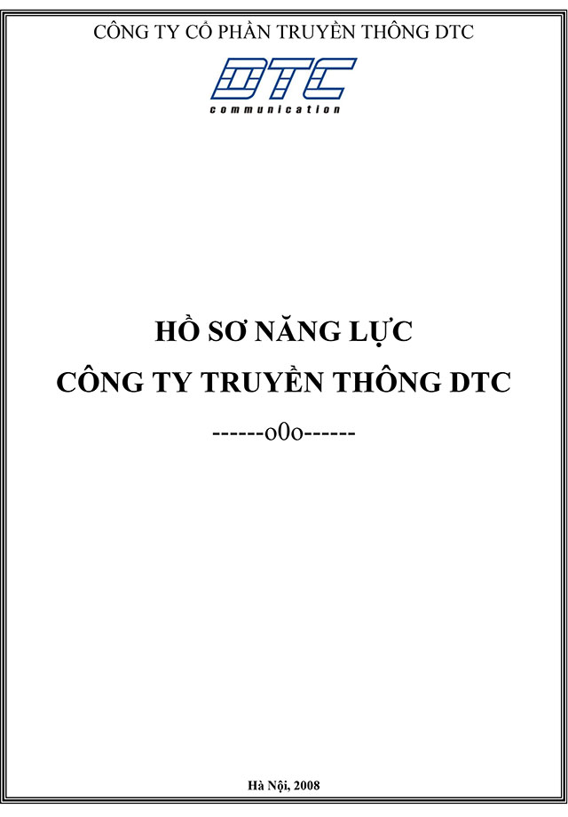 Mẫu hồ sơ năng lực công ty
