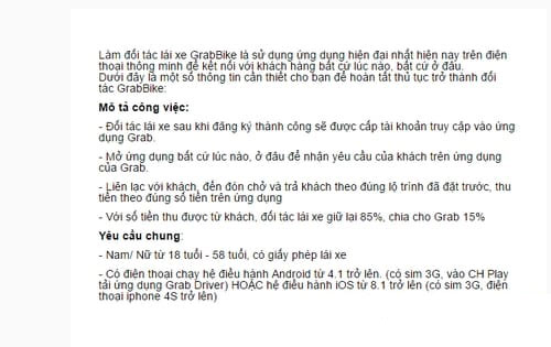 Hướng dẫn cách đăng ký lái xe ôm GrabBike