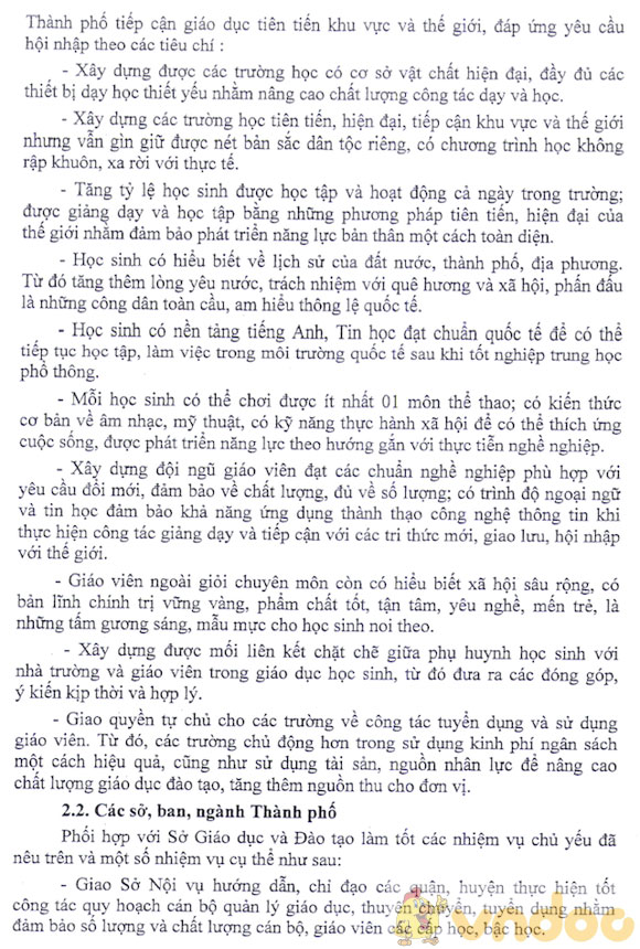 Nhiệm vụ giáo dục TP HCM năm học 2017-2018