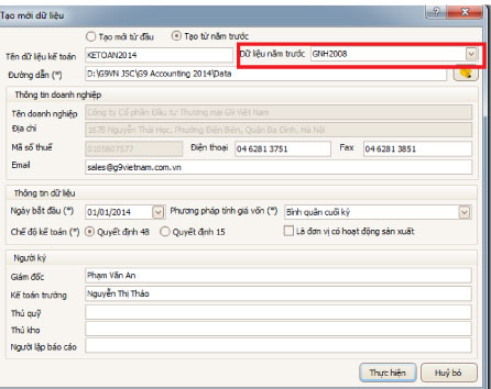 Hướng dẫn cách sử dụng phần mềm G9 Accounting 2014 - G9 Việt Nam