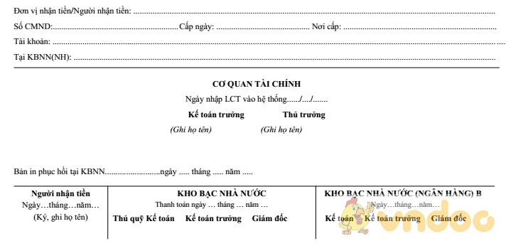 Lệnh chi tiền phục hồi
