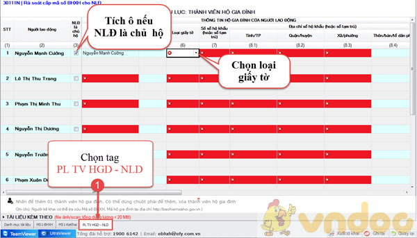 Hướng dẫn rà soát mã số BHXH trên phần mềm EFY-eBHXH