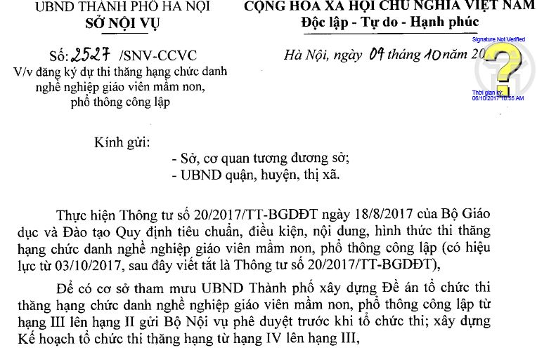 Công văn 2527/SNV-CCVC