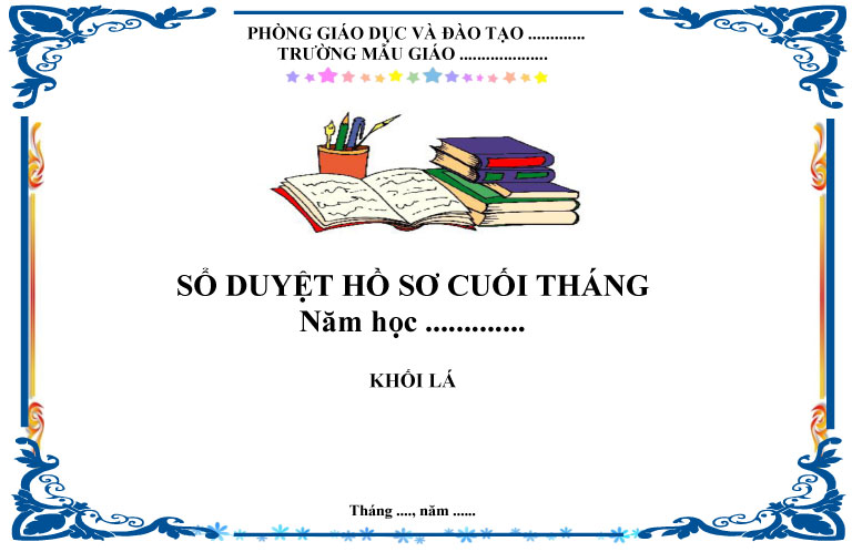 Mẫu bìa giáo án ngang cấp tiểu học