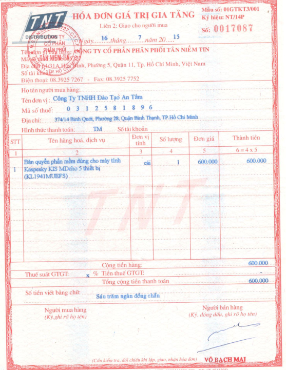 Cách phân biệt các loại hóa đơn