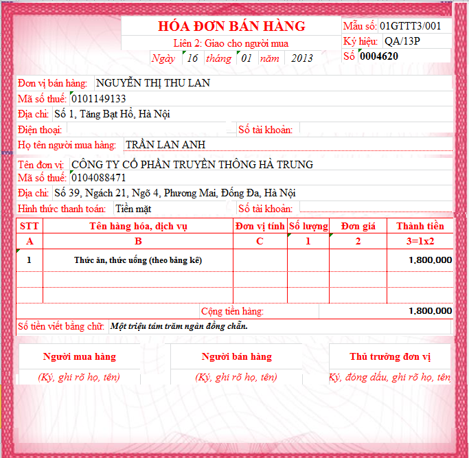 Hóa đơn bán hàng là gì