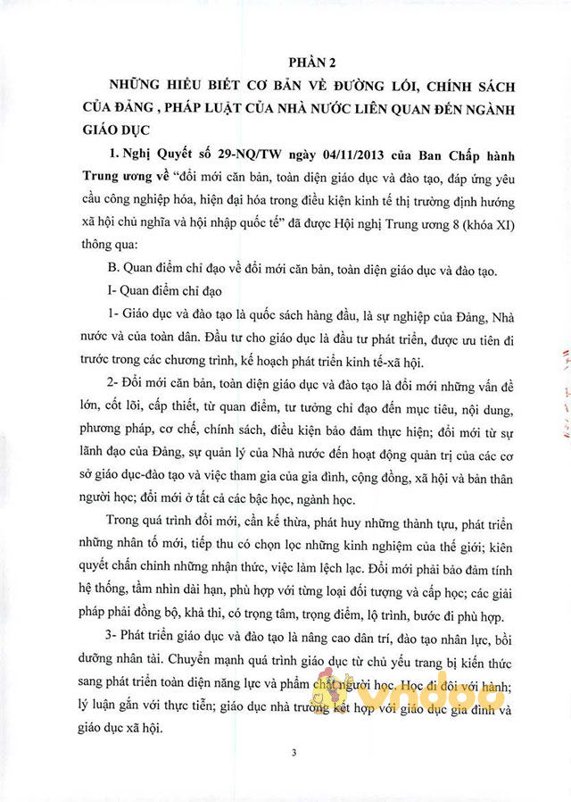 Đề cương ôn tập môn Kiến thức chung thi viên chức THCS năm 2017 tỉnh Quảng Nam