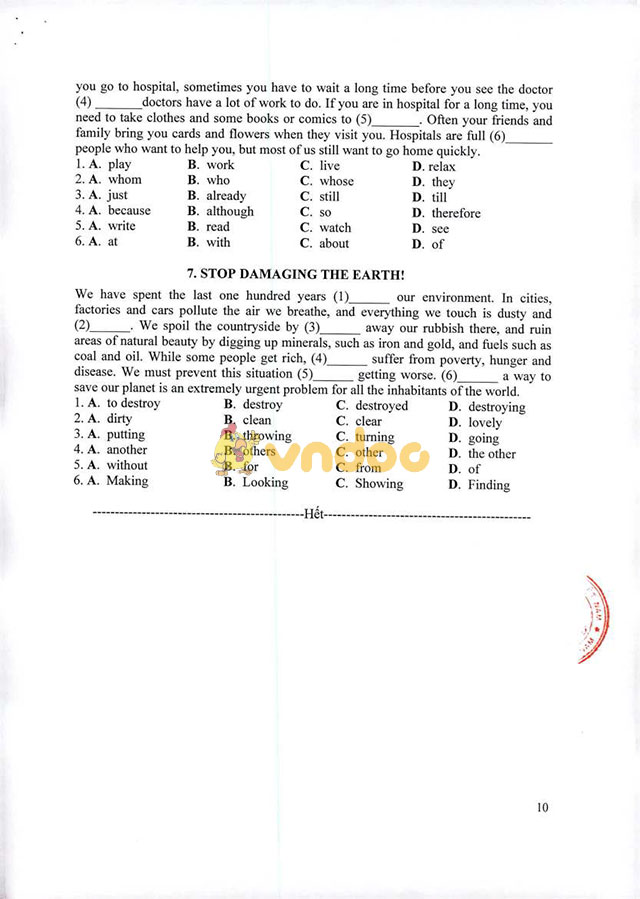 Đề cương ôn tập thi tuyển viên chức giáo dục 2017 môn tiếng Anh tỉnh Quảng Nam