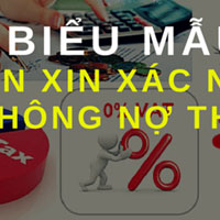 Mẫu đơn xác nhận không nợ thuế