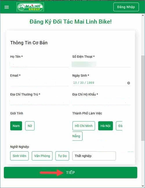 Hướng dẫn thủ tục đăng ký xe ôm Mai Linh