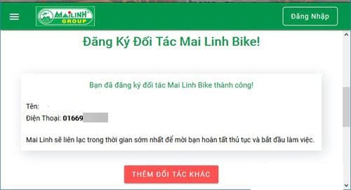 Hướng dẫn thủ tục đăng ký xe ôm Mai Linh