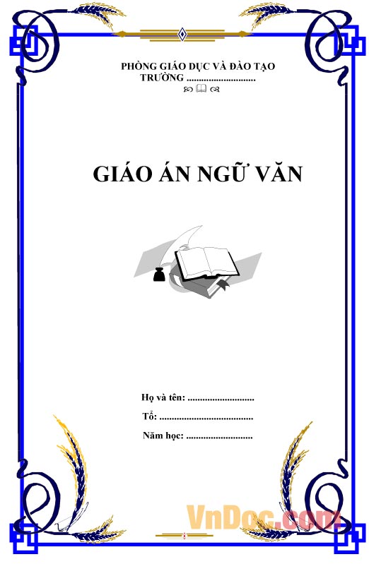 Bìa giáo án môn Ngữ văn