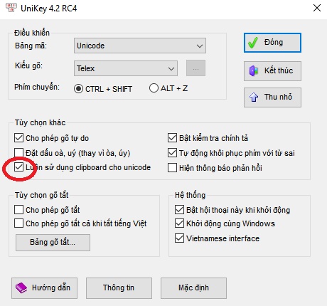 Cách sửa lỗi HTKK không viết được tiếng việt
