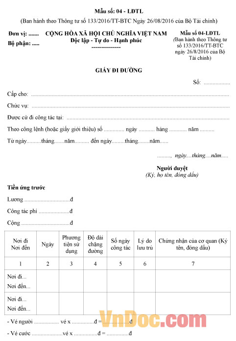 Giấy đi đường