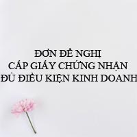 Mẫu đơn đề nghị cấp giấy chứng nhận đủ điều kiện kinh doanh hoạt động thể thao