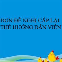 Mẫu đơn đề nghị cấp lại thẻ hướng dẫn viên du lịch