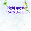 Nghị quyết 54/NQ-CP