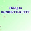 Thông tư 04/2018/TT-BTTTT