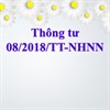 Thông tư 08/2018/TT-NHNN